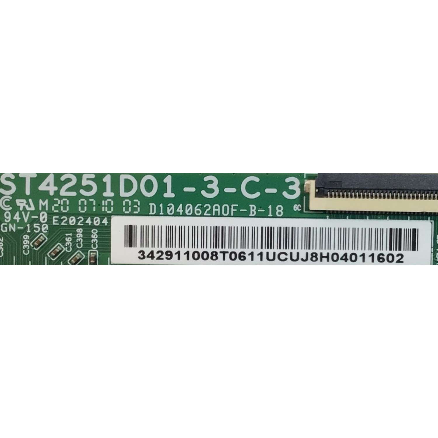KIT DE TARJETAS PARA TV TCL / MAIN 08-MS22F04-MA200AA / 40-MS22F1-MAC2HG / FUENTE 08-L14XWA2-PW210AA / 40-L14XW2-PWC1CG / 20295431PM2812 / E148158 / T-CON 342911008 / ST4251D01-3-C-3 / PANEL LVU430NEBL / MODELO 43S525 - Imagen 2